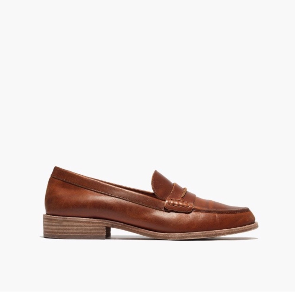 Madewell Elinor Loafer in Dark Chestnut Leather